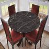 ESFVRG Marble Fitted tablecloths for Round Tables, Elastic Edge, Waterproof and wipeable Table Cover, Table Decoration Cloth, Buffet Party and Camping, Fit for 36" Table, view 2