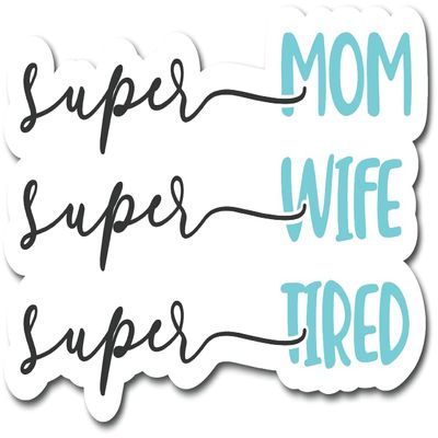 Super Mom Super Wife Super Tired |Great Gift Idea|Single |5 Inch Magnet | Made in The USA | Car Auto Tool Box RefrigeratorMagnet|FBMMAGS10692
