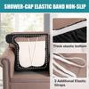 Klzzuk Velvet Sofa T Cushion Seat Covers, Stretch Sofa T-Cushions Cover, Non-Slip Couch Cushion Slipcovers with Elastic Bottom for Living Room (Color : Black, Size : 1 Seater/Chair) view 3