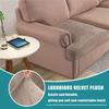 Klzzuk Velvet Sofa T Cushion Seat Covers, Stretch Sofa T-Cushions Cover, Non-Slip Couch Cushion Slipcovers with Elastic Bottom for Living Room (Color : Sand, Size : 2 Seater/Loveseat) view 4