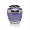 Adult Cremation Urn for Human Ashes - Purple Enamel Over Nickel-Plated Brass Memorial Cremation Urn with Fleur-de-lis Design - Brass Urn, Adult - 200 cu. in. view 1