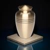 Adult Cremation Urn for Human Ashes - Brass Cremation Urn with Three Rings Design - 200 cu. in. view 3