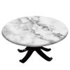 ESFVRG Marble Fitted tablecloths for Round Tables, Elastic Edge, Waterproof and wipeable Table Cover, Table Decoration Cloth, Buffet Party and Camping, Fit for 44" Table, view 1