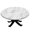 ESFVRG Marble Fitted tablecloths for Round Tables, Elastic Edge, Waterproof and wipeable Table Cover, Table Decoration Cloth, Buffet Party and Camping, Fit for 36" Table, view 1