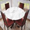 ESFVRG Marble Fitted tablecloths for Round Tables, Elastic Edge, Waterproof and wipeable Table Cover, Table Decoration Cloth, Buffet Party and Camping, Fit for 36" Table, view 2