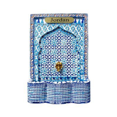 3D Jordan Mosaic Washbasin Fridge Magnet Souvenir Gift,Resin Handmade Jordan Refrigerator Magnet Home & Kitchen Decoration Collection