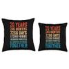 20 Years Anniversary He You Couple 20th Wedding Throw Pillow view 3