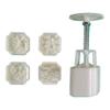 CHIHUOBANG Plastic Material Mooncake Molds Stamp Moon Cake Moulds with 4 Different Stamps DIY Baking Moulds for Mid-Autumn Festival Plastic mooncake Mold 50g view 1