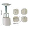 CHIHUOBANG Plastic Material Mooncake Molds Stamp Moon Cake Moulds with 4 Different Stamps DIY Baking Moulds for Mid-Autumn Festival Plastic mooncake Mold 50g view 3