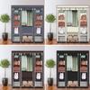 69" Portable Wardrobe Closet, Wardrobe Closet for Hanging Clothes with 1 Hanging Rods, 12 Clothes Storage Organizer Shelves, Non-Woven Fabric Wardrobe, Easy to Assemble (58" x 17" x 69", Dark Brown) view 4