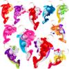 HOZKEAP 10 packs Bulk small dolphin Mini pop Fidget Keychainbirthday Party Favors Supplies Classroom summer Student Prize view 1