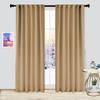 Back Tab and Rod Pocket Curtains Solid Room Darkening Blackout Thermal Insulated (1 Panel, Taupe 58 Inch by 54 Inch) view 1
