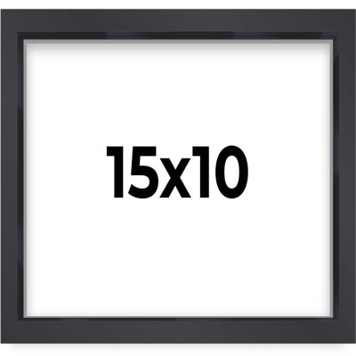 10x15 Shadow Box Frame Contemporary Black | 3/4" Depth of Usable Space| Interior Size 10x15 or 15x10 Inches| UV Resistant Acrylic, Acid-Free Backing, Wall Hangers | Made in USA
