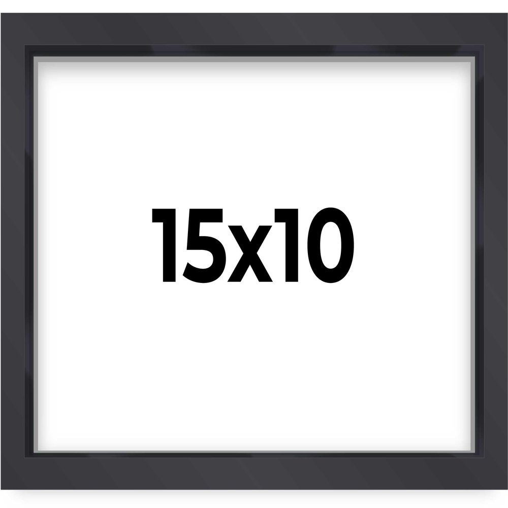 10x15 Shadow Box Frame Contemporary Black | 3/4" Depth of Usable Space| Interior Size 10x15 or 15x10 Inches| UV Resistant Acrylic, Acid-Free Backing, Wall Hangers | Made in USA