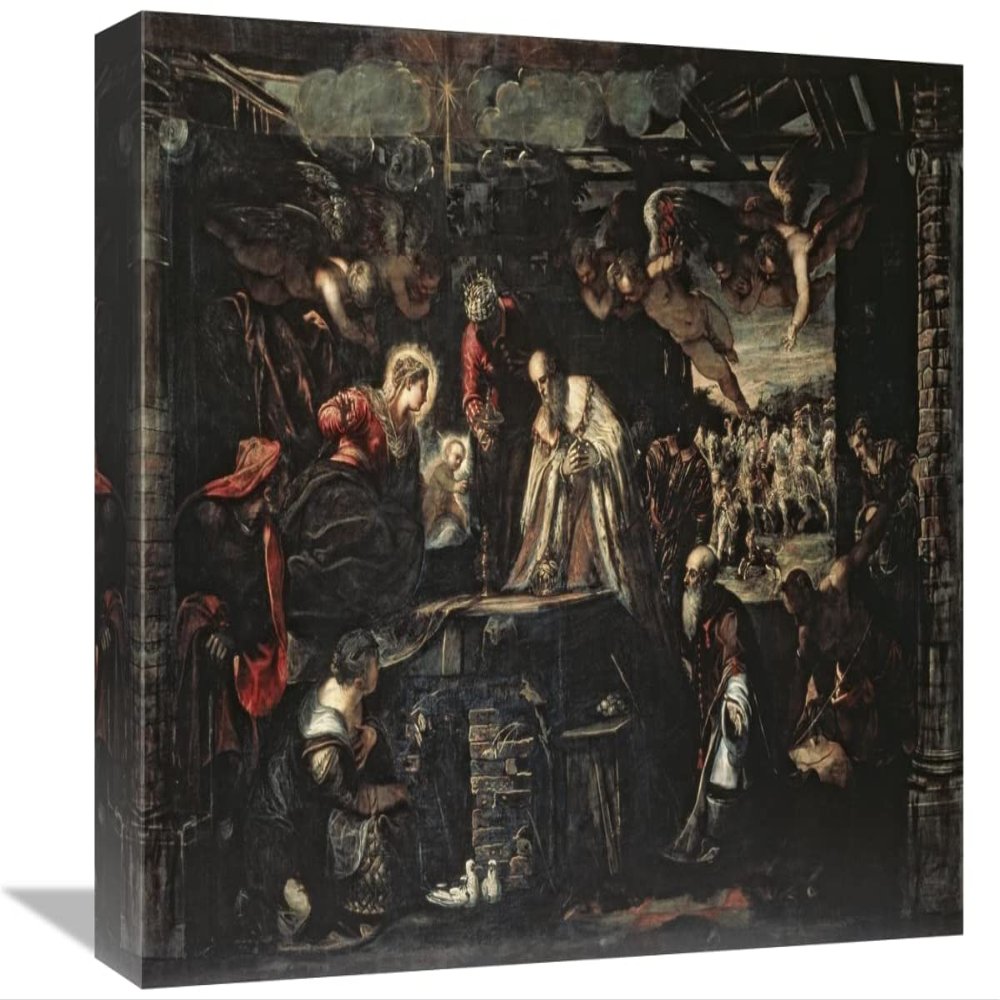 16 in. Adoration of The Magi Art Print - Jacopo Tintoretto