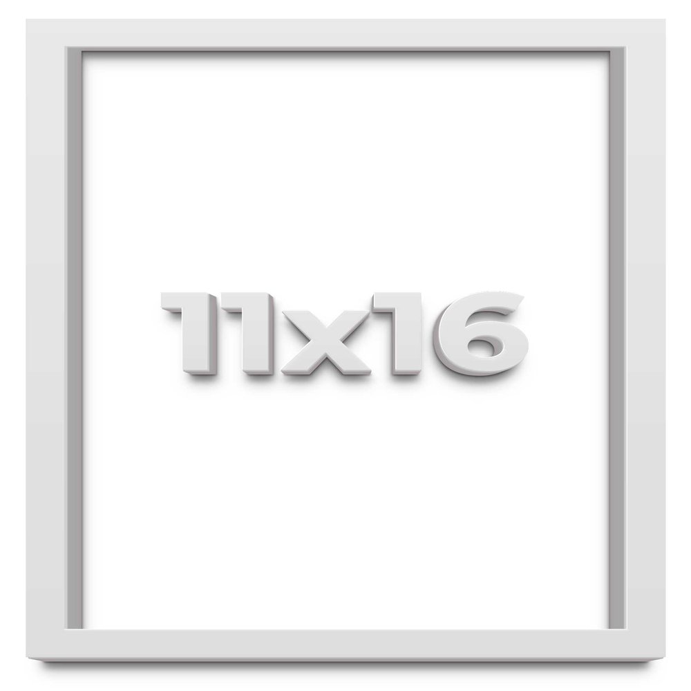 11x16 White Shadow Box Frame - Shadow Box Frame Interior Size 11x16 by 1 Inches Deep - White Frame is Made to Display Items Up to 1 Inches Deep Includes Shatter Resistant Acrylic, Backing, Hardware