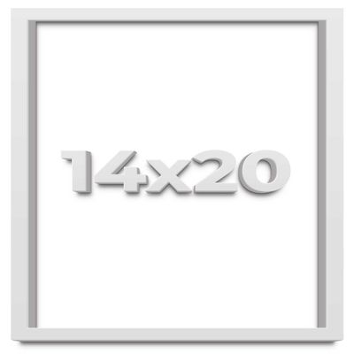 14x20 White Shadow Box Frame - Shadow Box Frame Interior Size 14x20 by 1 Inches Deep - White Frame is Made to Display Items Up to 1 Inches Deep Includes Shatter Resistant Acrylic, Backing, Hardware
