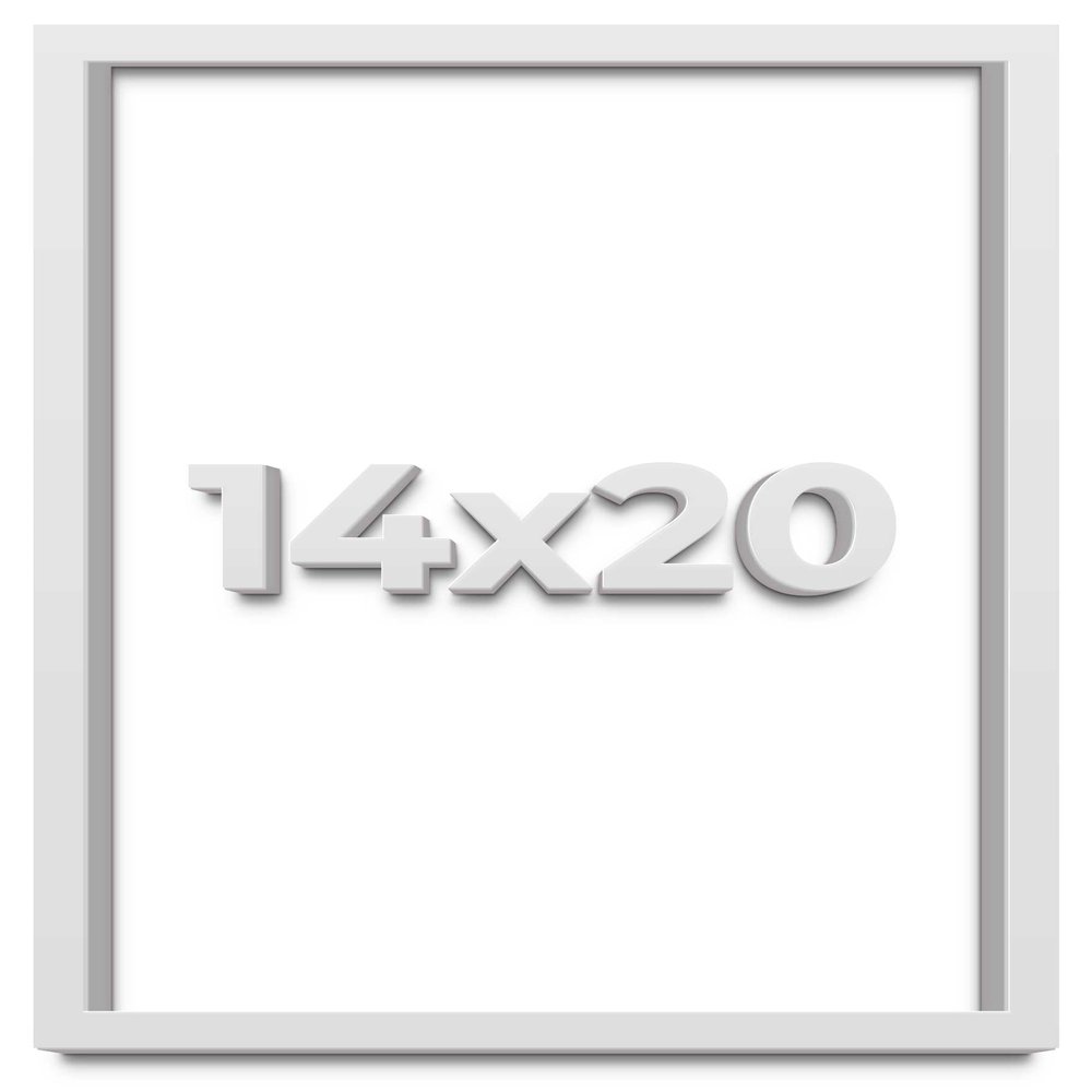 14x20 White Shadow Box Frame - Shadow Box Frame Interior Size 14x20 by 1 Inches Deep - White Frame is Made to Display Items Up to 1 Inches Deep Includes Shatter Resistant Acrylic, Backing, Hardware