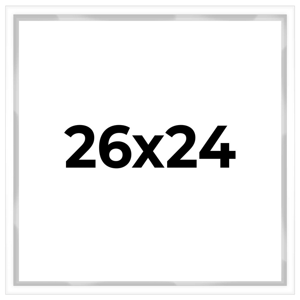 26x24 Shadow Box White Contemporary Frame - Interior Size 26x24 by 1 Inches Deep - White Frame is Made to Display Items Up to 1 Inches Deep Includes Shatter Resistant Acrylic, Backing, Hardware