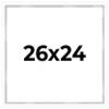 26x24 Shadow Box White Contemporary Frame - Interior Size 26x24 by 1 Inches Deep - White Frame is Made to Display Items Up to 1 Inches Deep Includes Shatter Resistant Acrylic, Backing, Hardware view 1