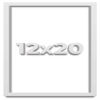 12x20 White Shadow Box Frame - Shadow Box Frame Interior Size 12x20 by 1 Inches Deep - White Frame is Made to Display Items Up to 1 Inches Deep Includes Shatter Resistant Acrylic, Backing, Hardware