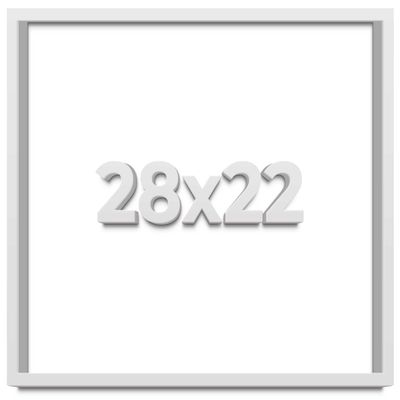 28x22 White Shadow Box Frame - Shadow Box Frame Interior Size 28x22 by 1 Inches Deep - White Frame is Made to Display Items Up to 1 Inches Deep Includes Shatter Resistant Acrylic, Backing, Hardware