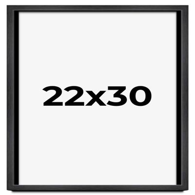 22x30 Shadow Box Charcoal Black Frame Display Case Solid Wood Shadowbox | 1" Inch Deep | with UV Acrylic Plexiglass, Backing & Hanging Hardware