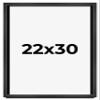 22x30 Shadow Box Charcoal Black Frame Display Case Solid Wood Shadowbox | 1" Inch Deep | with UV Acrylic Plexiglass, Backing & Hanging Hardware view 1