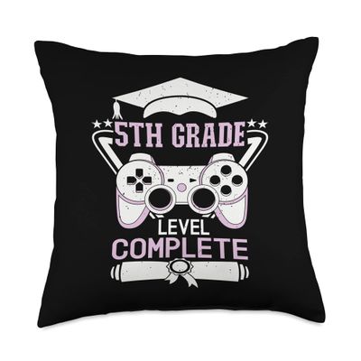 5th Grade Level Complete Design is Cute 5th Grade Graduation Throw Pillow