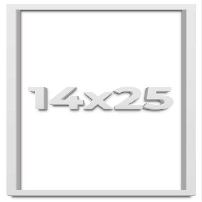 14x25 White Shadow Box Frame - Shadow Box Frame Interior Size 14x25 by 1 Inches Deep - White Frame is Made to Display Items Up to 1 Inches Deep Includes Shatter Resistant Acrylic, Backing, Hardware