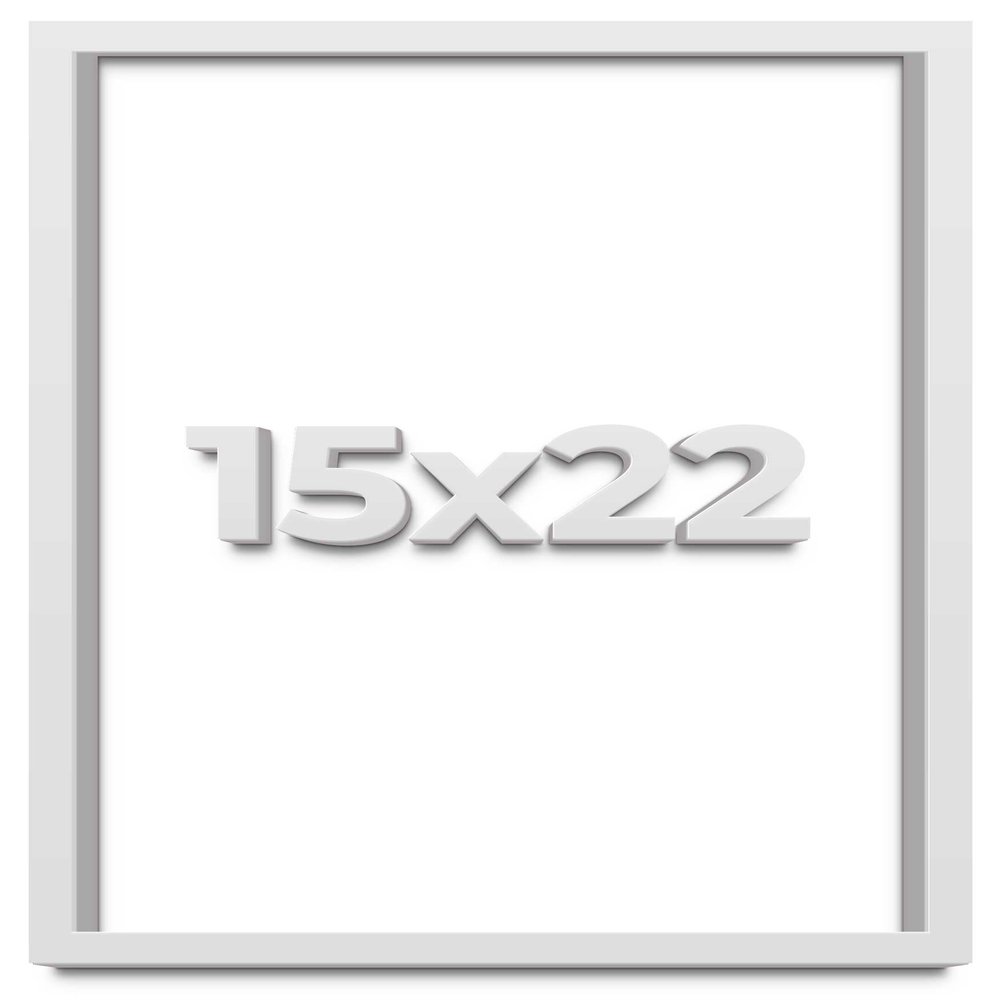 15x22 White Shadow Box Frame - Shadow Box Frame Interior Size 15x22 by 1 Inches Deep - White Frame is Made to Display Items Up to 1 Inches Deep Includes Shatter Resistant Acrylic, Backing, Hardware