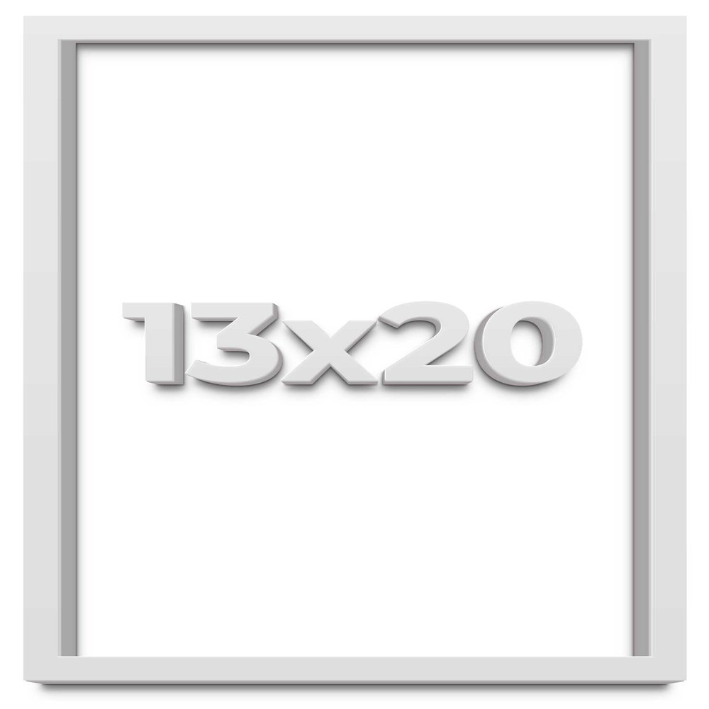 13x20 White Shadow Box Frame - Shadow Box Frame Interior Size 13x20 by 1 Inches Deep - White Frame is Made to Display Items Up to 1 Inches Deep Includes Shatter Resistant Acrylic, Backing, Hardware