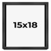 15x18 Shadow Box Charcoal Black Frame Display Case Solid Wood Shadowbox | 1" Inch Deep | with UV Acrylic Plexiglass, Backing & Hanging Hardware view 1