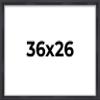 26x36 Shadow Box Frame Contemporary Black | 3/4" Depth of Usable Space| Interior Size 26x36 or 36x26 Inches| UV Resistant Acrylic, Acid-Free Backing, Wall Hangers | Made in USA view 1