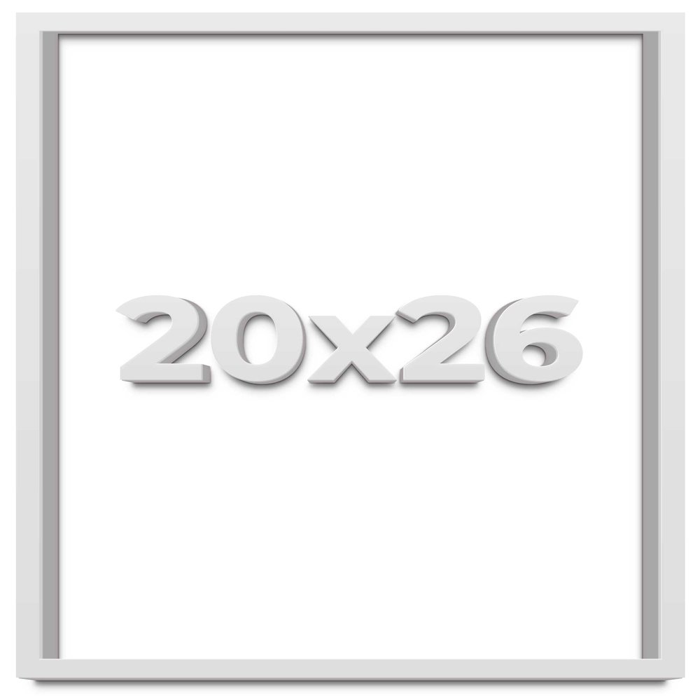 20x26 White Shadow Box Frame - Shadow Box Frame Interior Size 20x26 by 1 Inches Deep - White Frame is Made to Display Items Up to 1 Inches Deep Includes Shatter Resistant Acrylic, Backing, Hardware