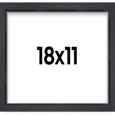 11x18 Shadow Box Frame Contemporary Black | 3/4" Depth of Usable Space| Interior Size 11x18 or 18x11 Inches| UV Resistant Acrylic, Acid-Free Backing, Wall Hangers | Made in USA