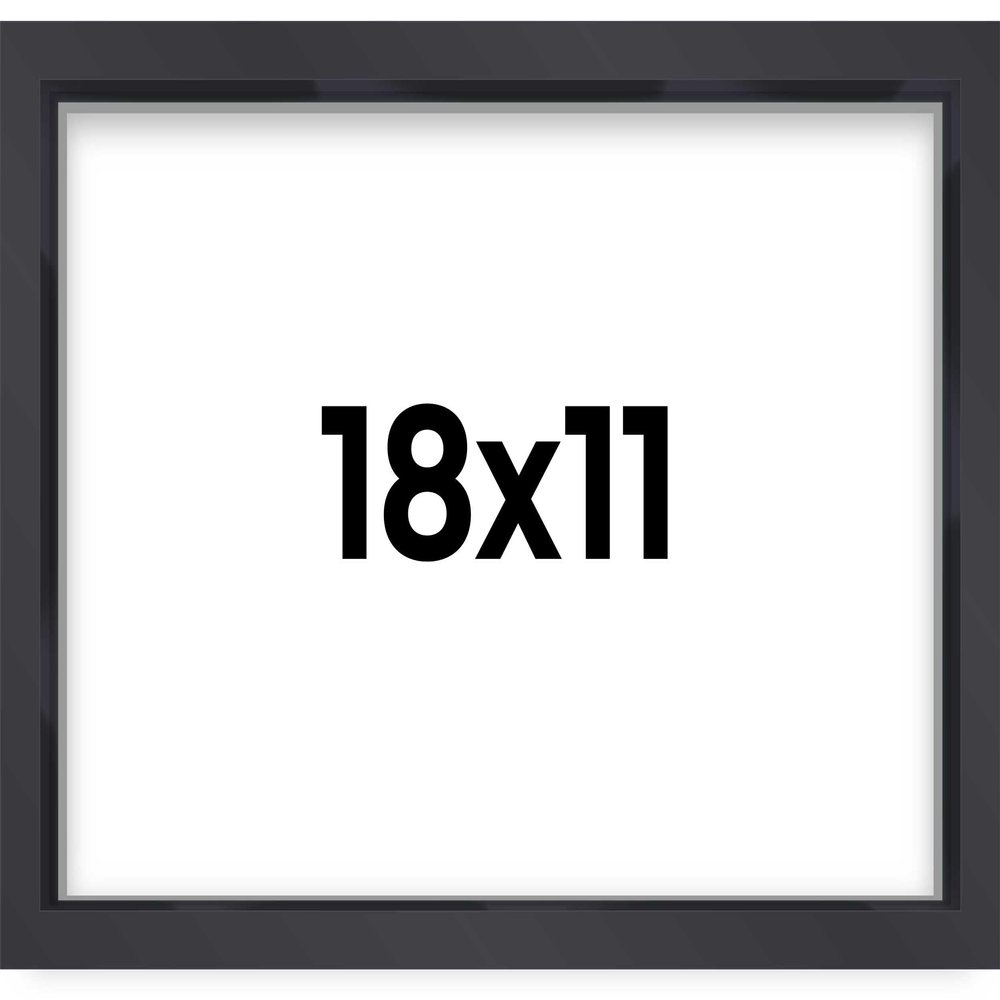 11x18 Shadow Box Frame Contemporary Black | 3/4" Depth of Usable Space| Interior Size 11x18 or 18x11 Inches| UV Resistant Acrylic, Acid-Free Backing, Wall Hangers | Made in USA