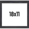 11x18 Shadow Box Frame Contemporary Black | 3/4" Depth of Usable Space| Interior Size 11x18 or 18x11 Inches| UV Resistant Acrylic, Acid-Free Backing, Wall Hangers | Made in USA view 1
