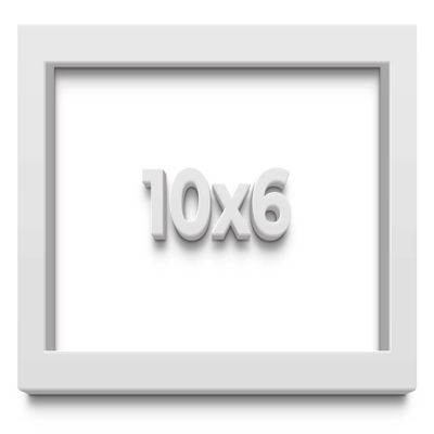 10x6 White Shadow Box Frame - Shadow Box Frame Interior Size 10x6 by 1 Inches Deep - Made to Display Items Up to 1 Inches Deep Includes Shatter Resistant Acrylic, Backing, Hardware