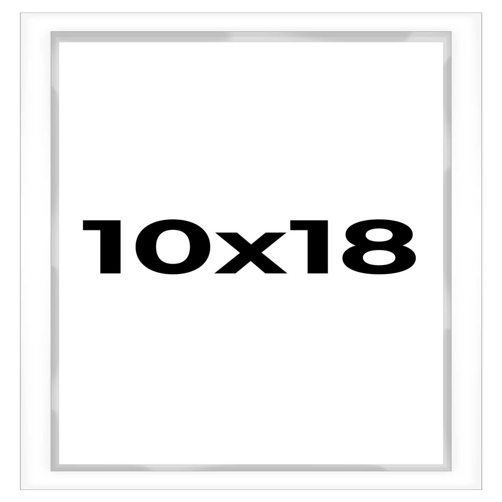 10x18 Shadow Box White Contemporary Frame - Interior Size 10x18 by 1 Inches Deep - White Frame is Made to Display Items Up to 1 Inches Deep Includes Shatter Resistant Acrylic, Backing, Hardware