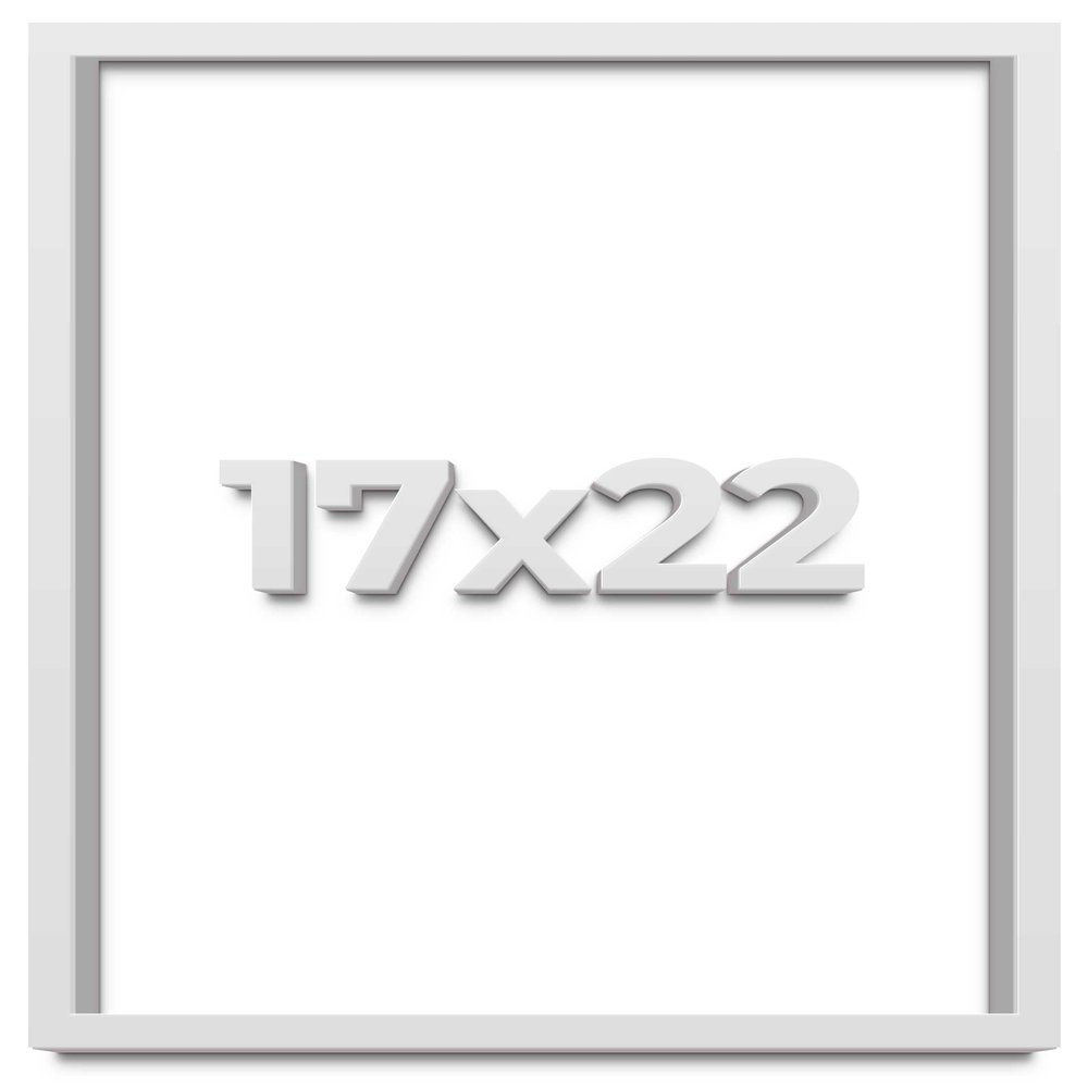 17x22 White Shadow Box Frame - Shadow Box Frame Interior Size 17x22 by 1 Inches Deep - White Frame is Made to Display Items Up to 1 Inches Deep Includes Shatter Resistant Acrylic, Backing, Hardware