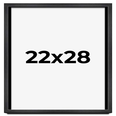 22x28 Shadow Box Charcoal Black Frame Display Case Solid Wood Shadowbox | 1" Inch Deep | with UV Acrylic Plexiglass, Backing & Hanging Hardware