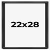 22x28 Shadow Box Charcoal Black Frame Display Case Solid Wood Shadowbox | 1" Inch Deep | with UV Acrylic Plexiglass, Backing & Hanging Hardware view 1