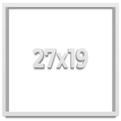 27x19 White Shadow Box Frame - Shadow Box Frame Interior Size 27x19 by 1 Inches Deep - White Frame is Made to Display Items Up to 1 Inches Deep Includes Shatter Resistant Acrylic, Backing, Hardware