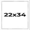22x34 Shadow Box White Contemporary Frame - Interior Size 22x34 by 1 Inches Deep - White Frame is Made to Display Items Up to 1 Inches Deep Includes Shatter Resistant Acrylic, Backing, Hardware view 1