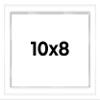10x8 Shadow Box White Contemporary Frame - Interior Size 10x8 by 1 Inches Deep - This White Frame is Made to Display Items Up to 1 Inches Deep Includes Shatter Resistant Acrylic, Backing, Hardware view 1