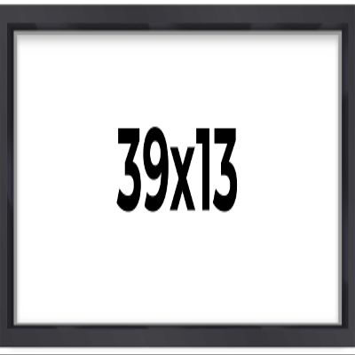 13x39 Shadow Box Frame Contemporary Black | 3/4" Depth of Usable Space| Interior Size 13x39 or 39x13 Inches| UV Resistant Acrylic, Acid-Free Backing, Wall Hangers | Made in USA