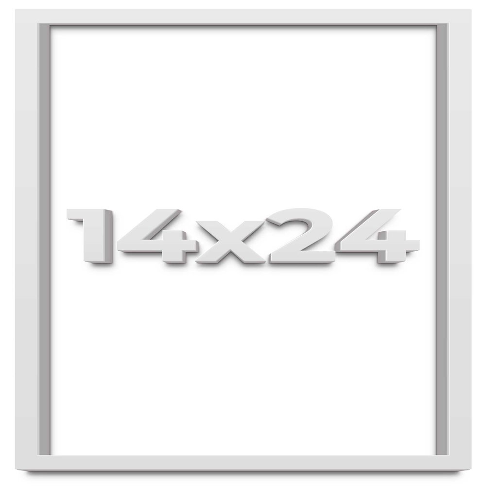 14x24 White Shadow Box Frame - Shadow Box Frame Interior Size 14x24 by 1 Inches Deep - White Frame is Made to Display Items Up to 1 Inches Deep Includes Shatter Resistant Acrylic, Backing, Hardware