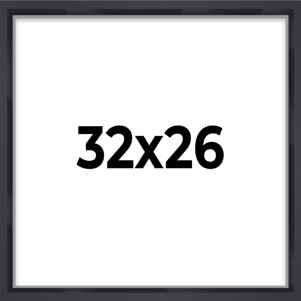 26x32 Shadow Box Frame Contemporary Black | 3/4" Depth of Usable Space| Interior Size 26x32 or 32x26 Inches| UV Resistant Acrylic, Acid-Free Backing, Wall Hangers | Made in USA