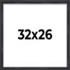 26x32 Shadow Box Frame Contemporary Black | 3/4" Depth of Usable Space| Interior Size 26x32 or 32x26 Inches| UV Resistant Acrylic, Acid-Free Backing, Wall Hangers | Made in USA view 1
